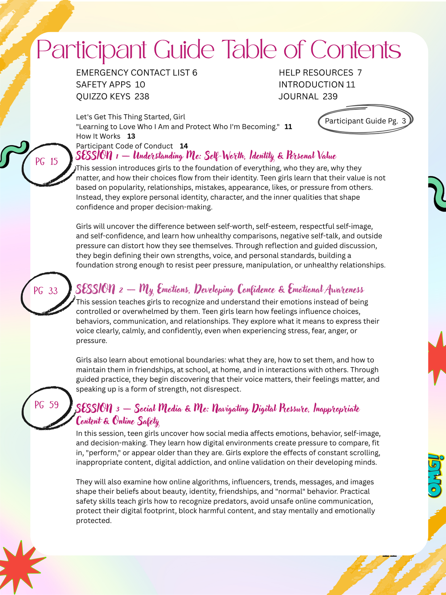 "Let's Talk About Me" (LTAM) Series Life Skills, Safety and empowerment E-guide for Teen Girls