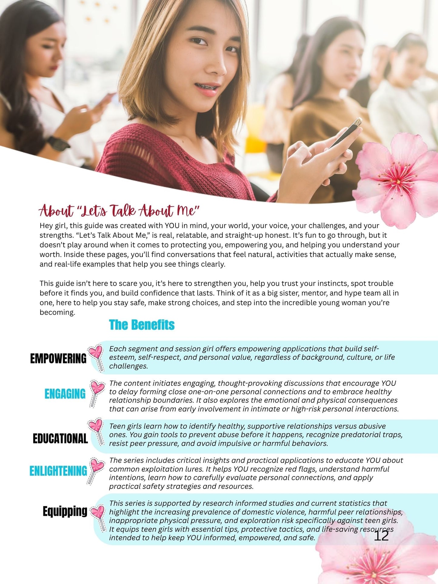 "Let's Talk About Me" (LTAM) Series Life Skills, Safety and empowerment E-guide for Teen Girls