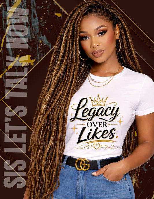 Let's Talk Now T-Short Sleeve White Legacy Over Likes