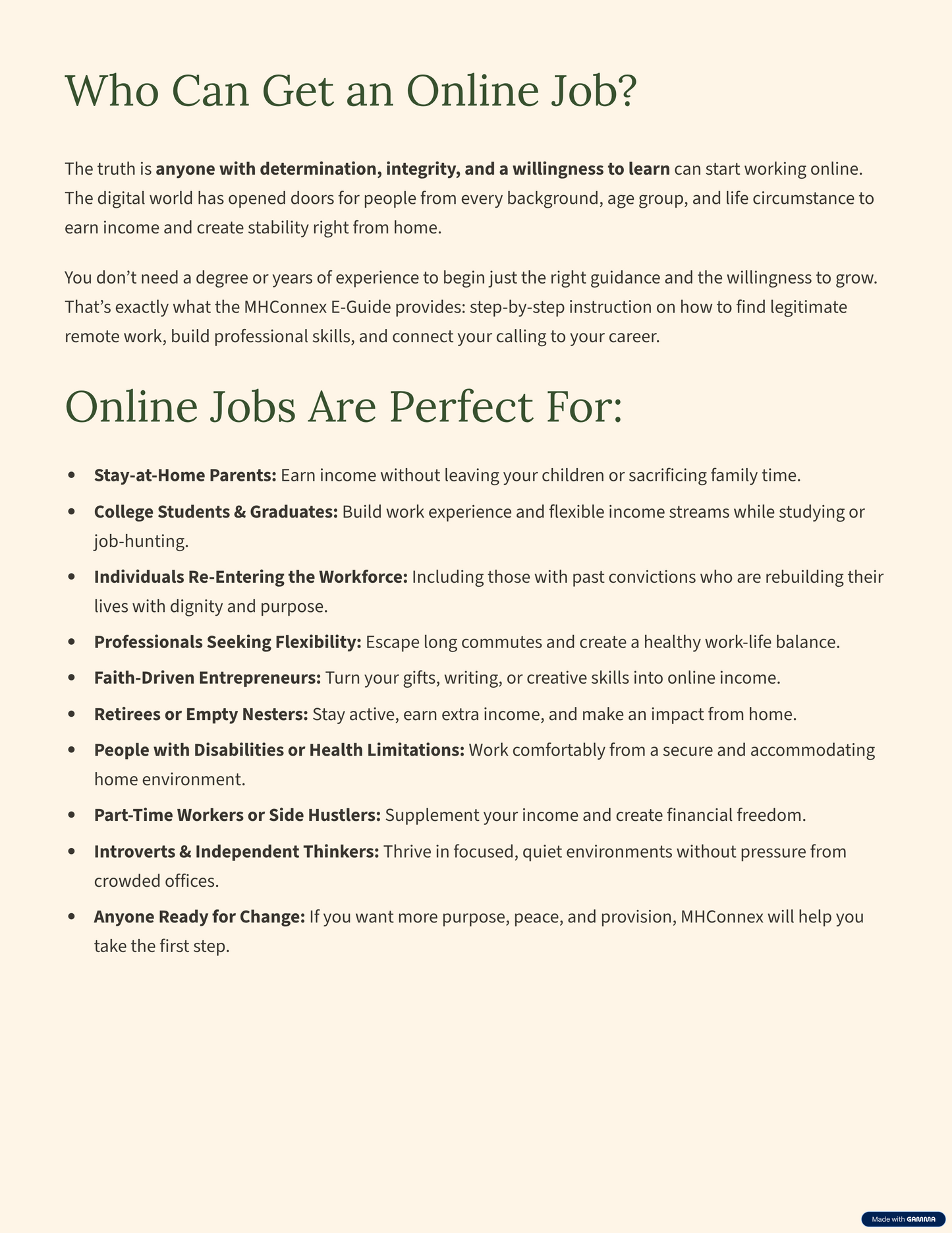 MHConnex How to Work From Home Eguide